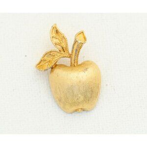 Golden Apply Brooch By Avon - A1